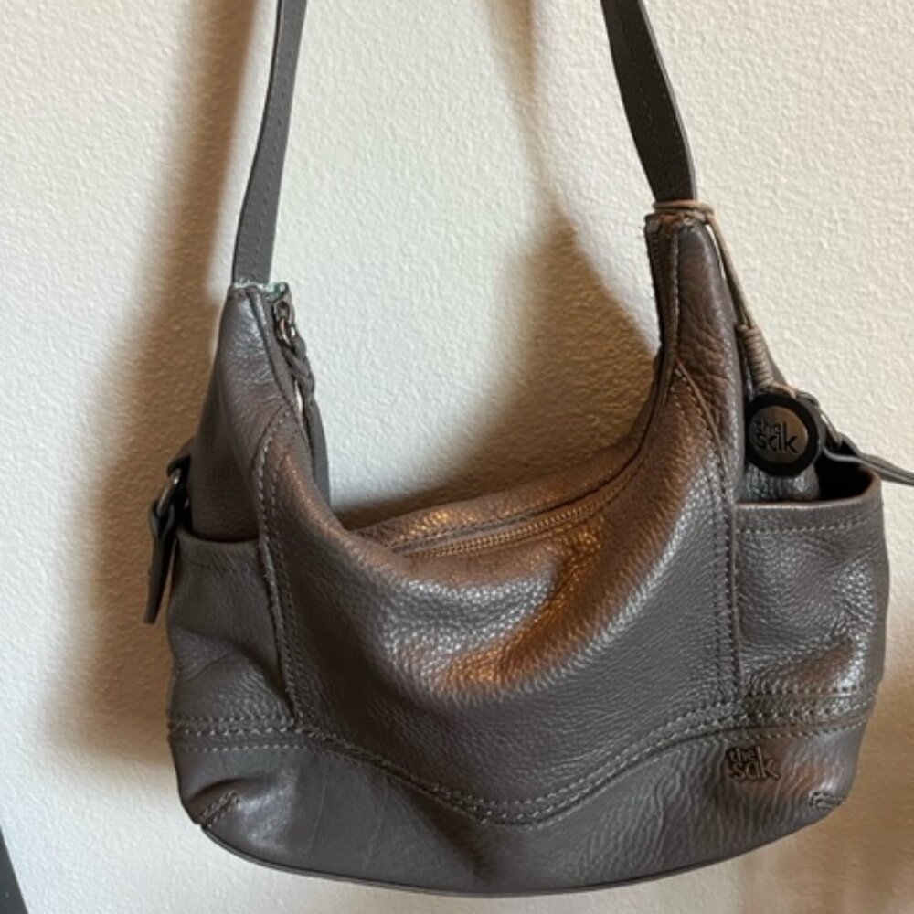 The Sak leather grey purse / shoulder bag